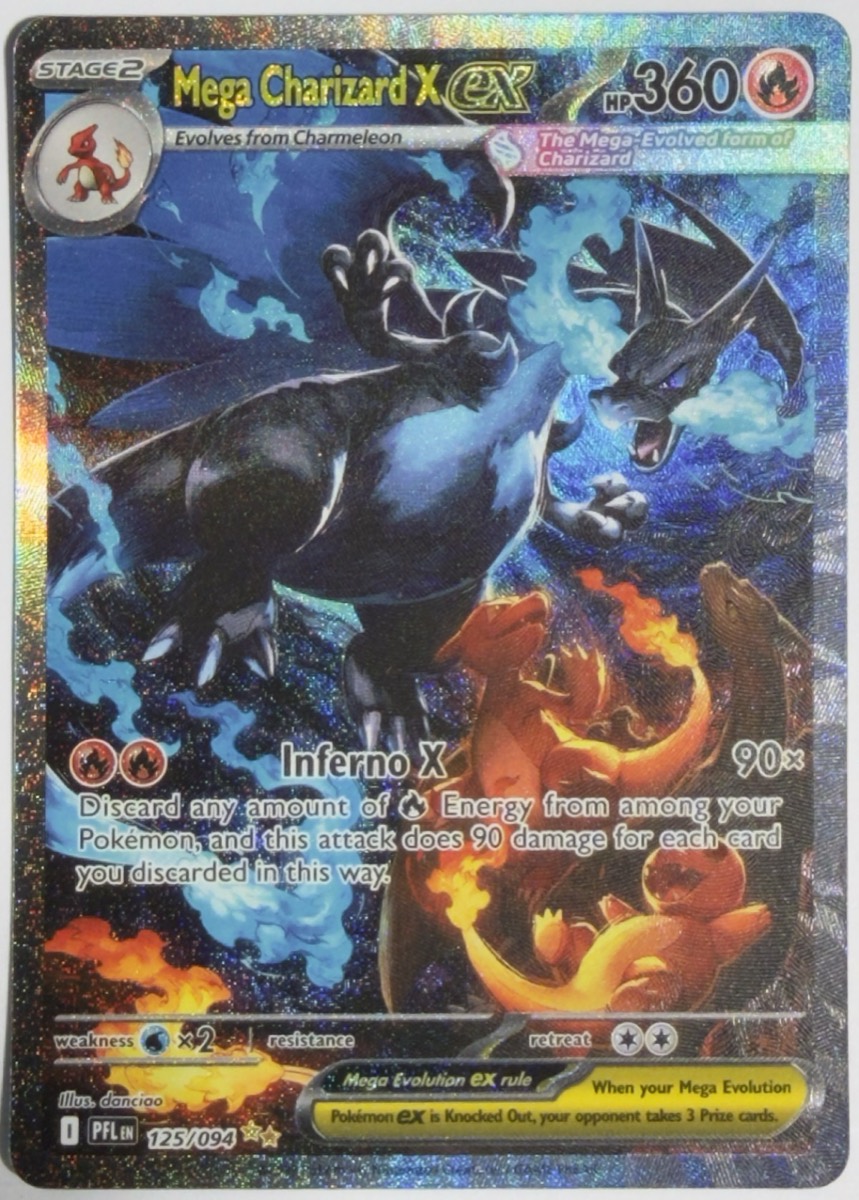 Mega Charizard X ex, frente